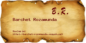 Barchet Rozamunda névjegykártya